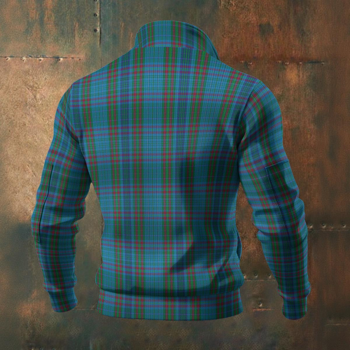 Welsh - Watkins Tartan | Men's Thick Knit Fleece Jacket