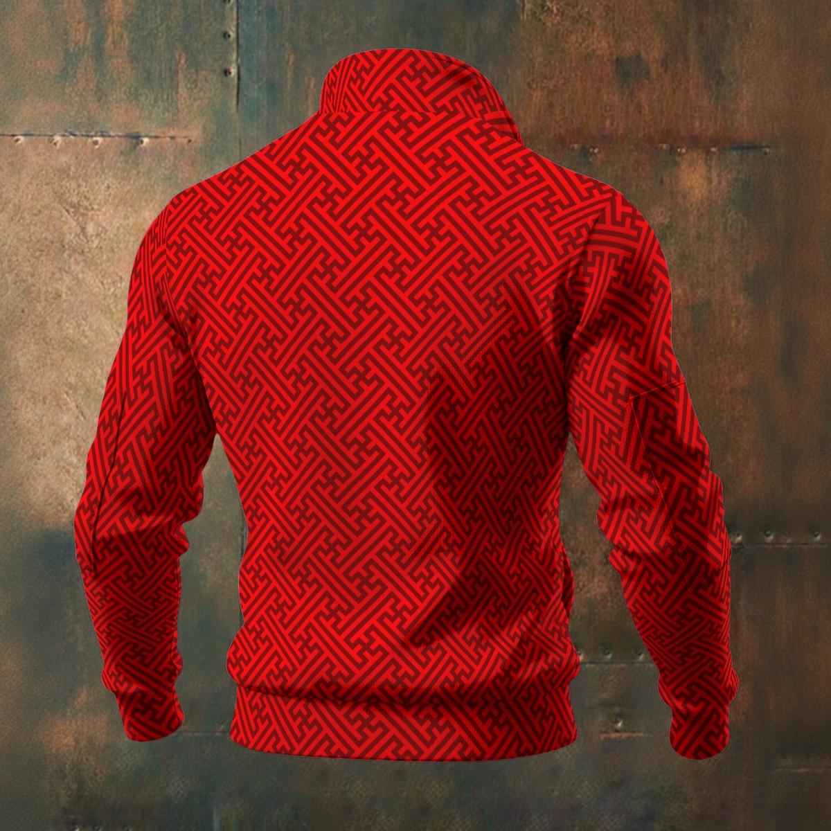 Japanese - Wagara - Sayagata - Men's Thick Knit Fleece Jacket