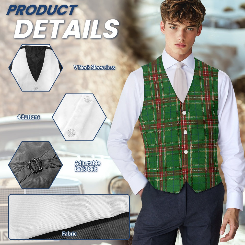 Clan Steel Tartan Suit vest jacket
