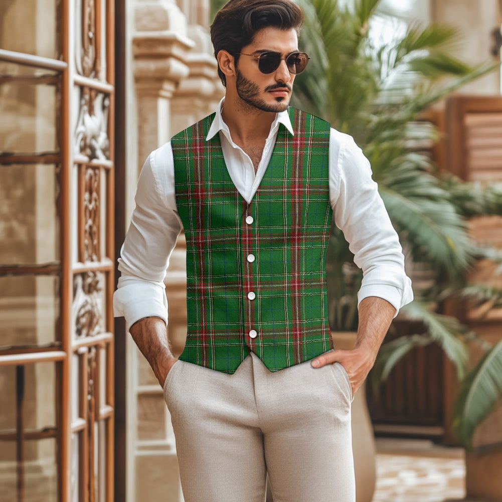 Clan Steel Tartan Suit vest jacket