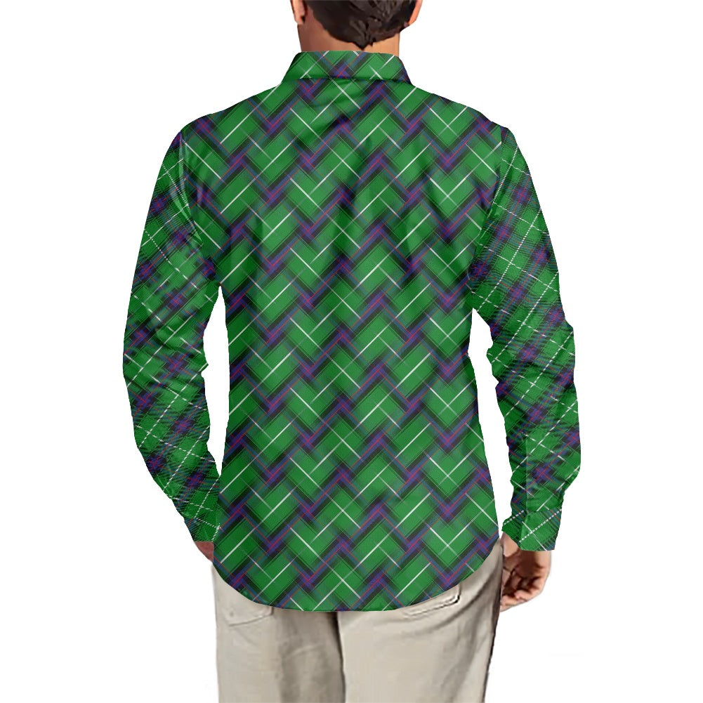 Clan MacDonald of the Isles Tartan Men's long-sleeved shirt