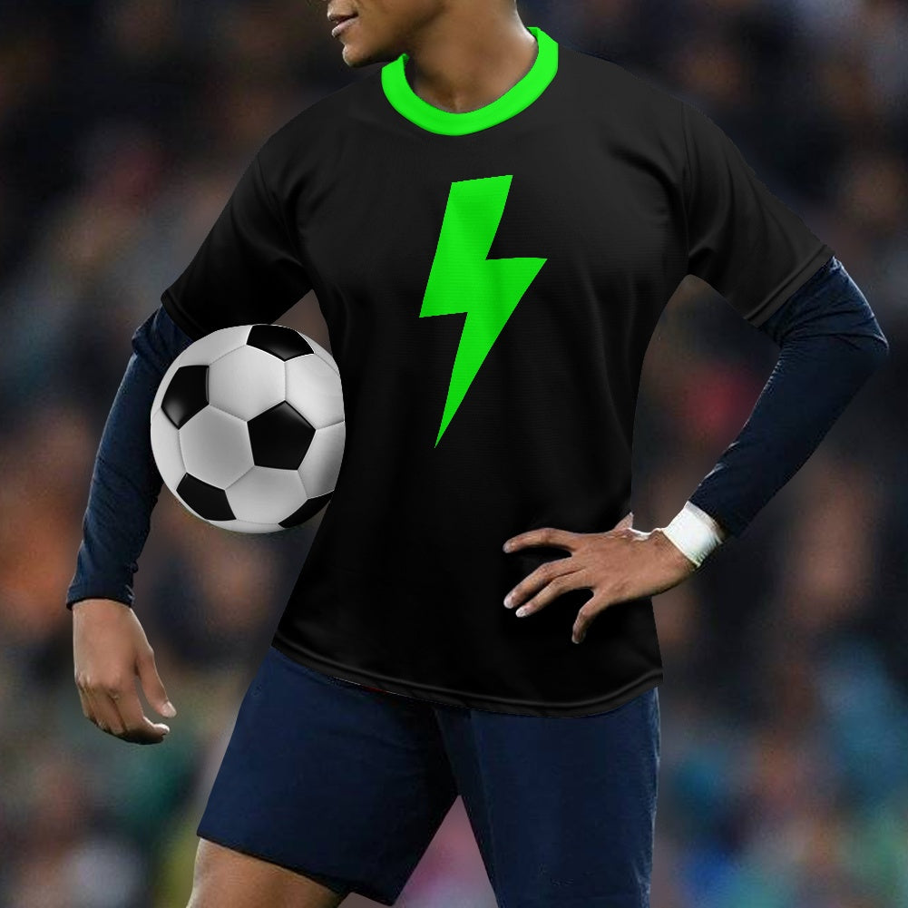 Lightning Bolt - Green - Football Shirt