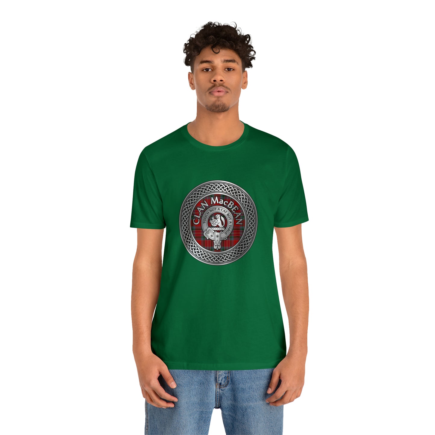 Clan MacBean Crest & Tartan Knot | Unisex T-Shirt