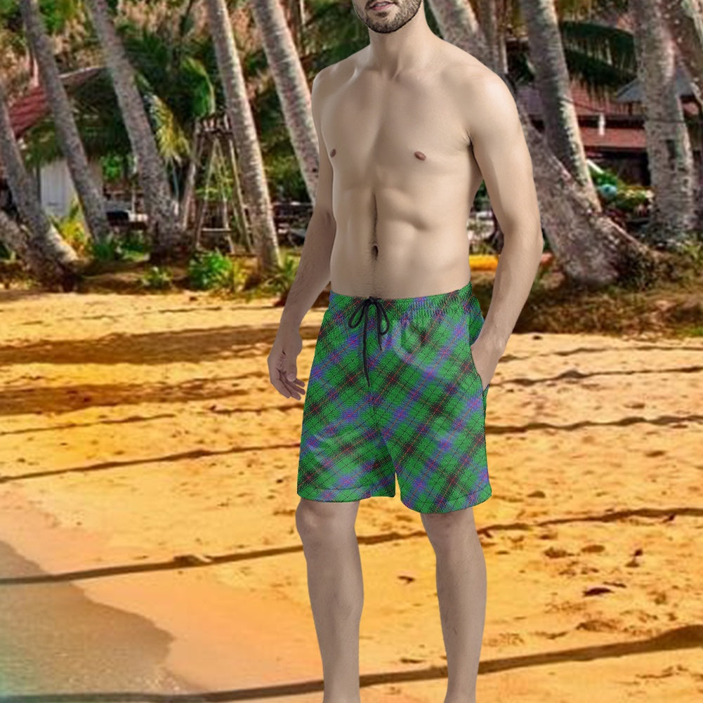 Clan Davidson Tartan Beach Shorts