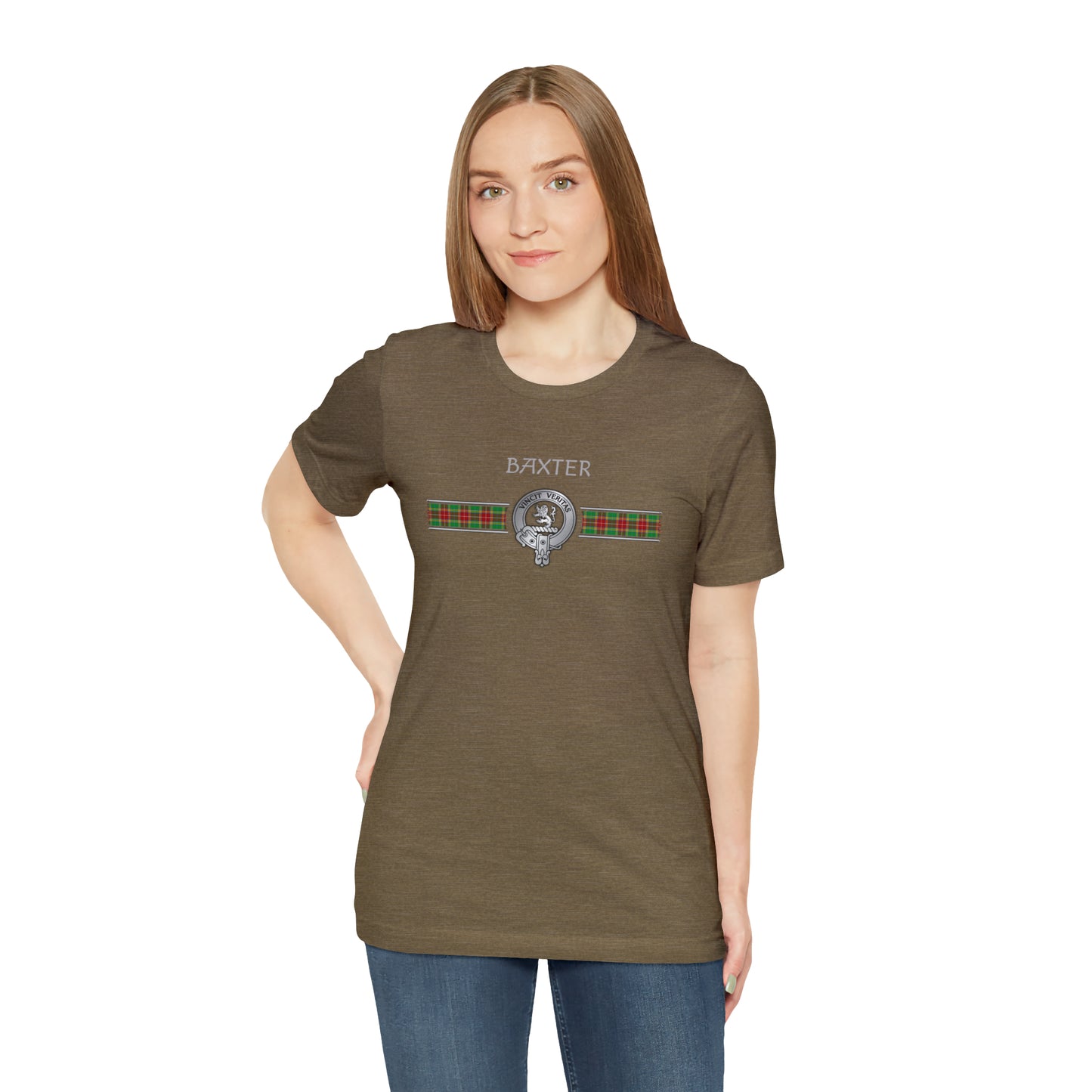 Clan Baxter Crest & Tartan | Unisex T-Shirt