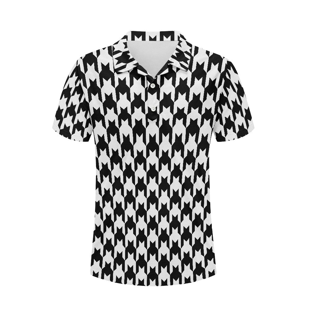 Two Tone Houndstooth Polo