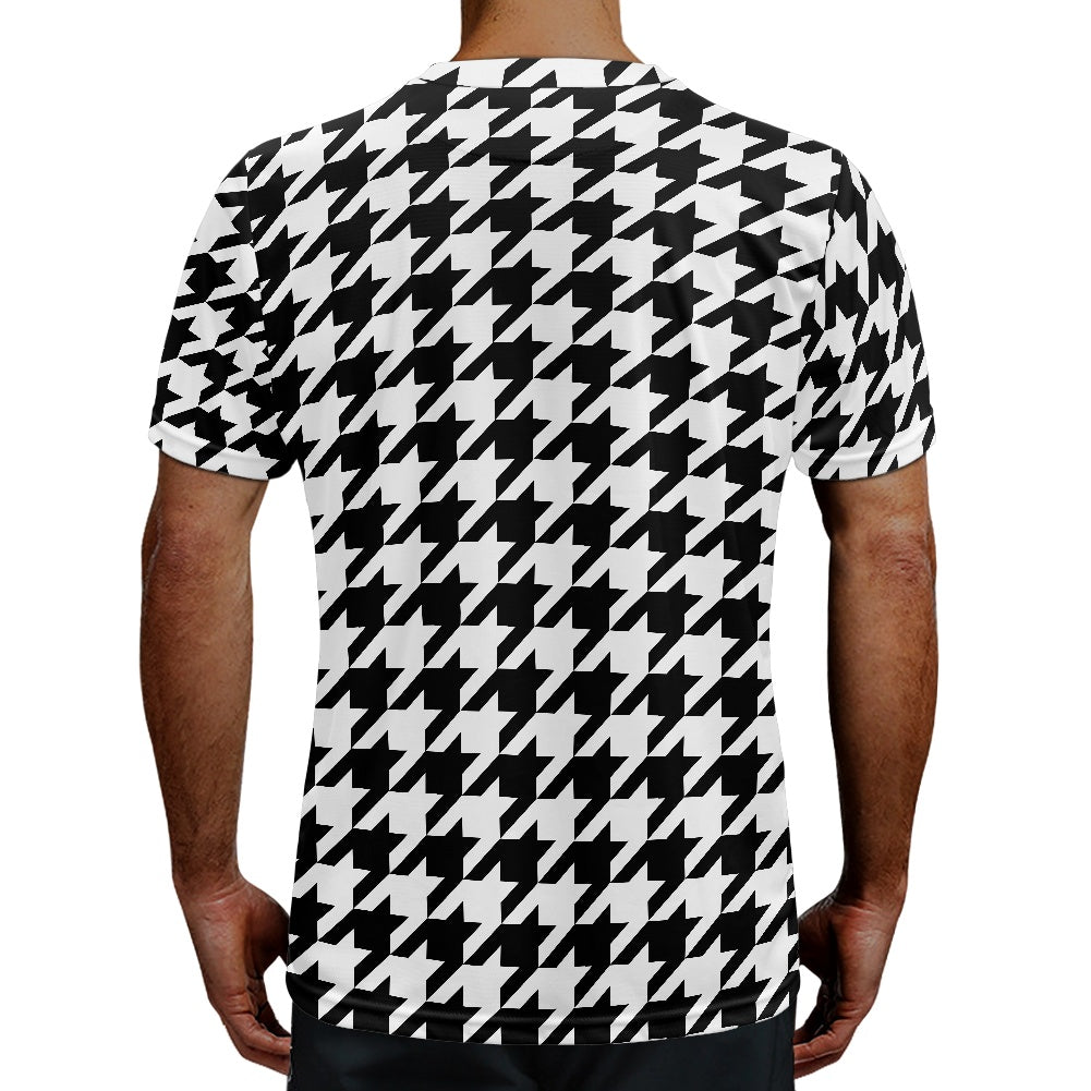 Two Tone Houndstooth Football Shirt