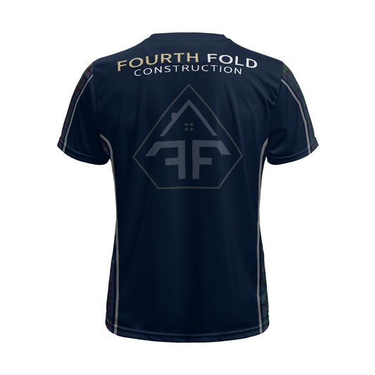 2. Fourth Fold Tartan Strip - Logo & Text (watermark on back)