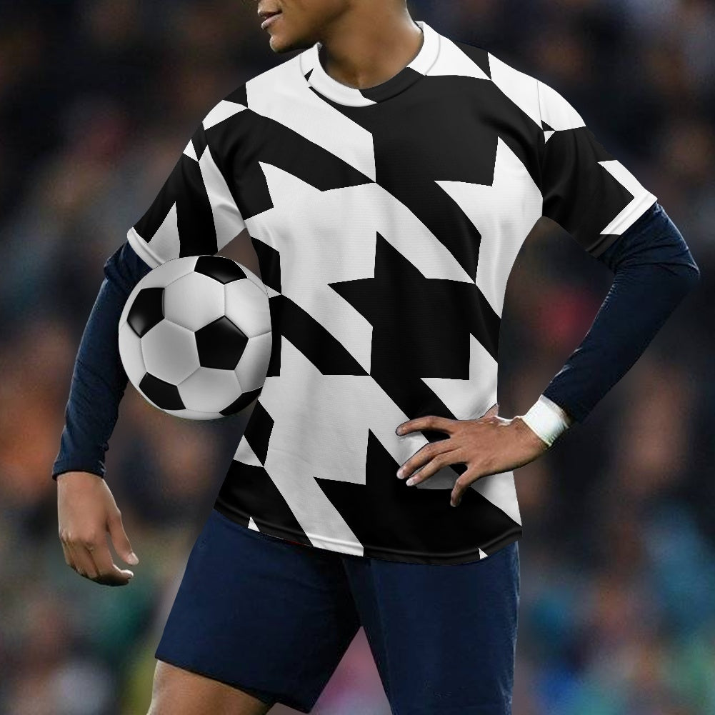 Two Tone Houndstooth Football Shirt