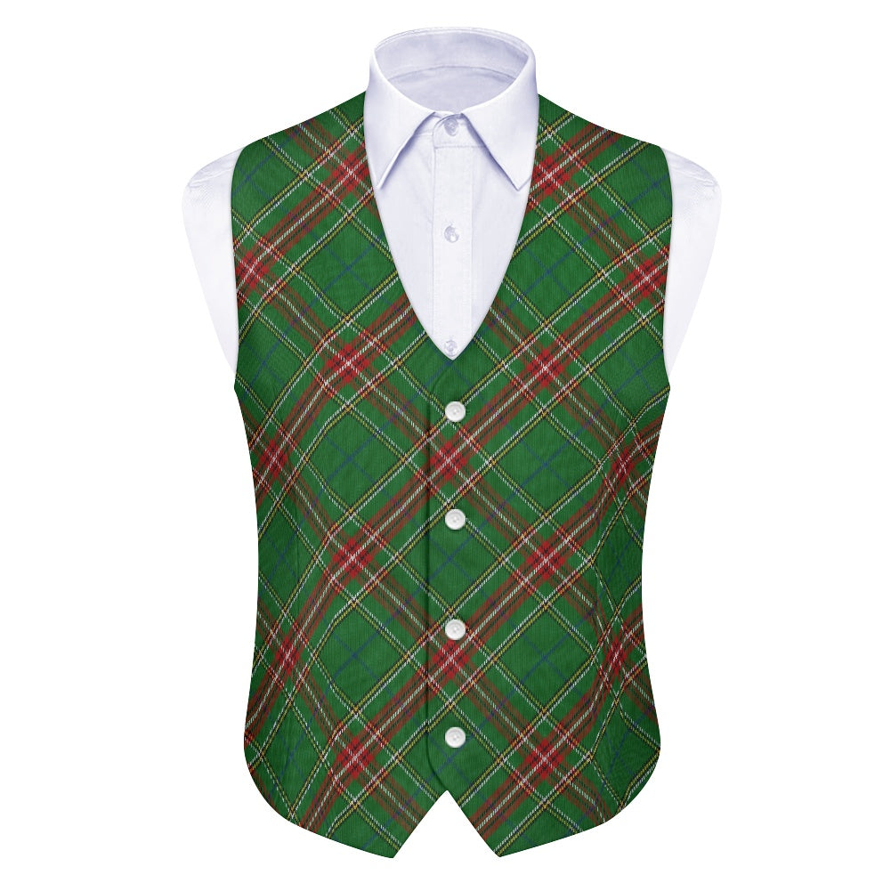 Clan Steel Tartan Suit vest jacket