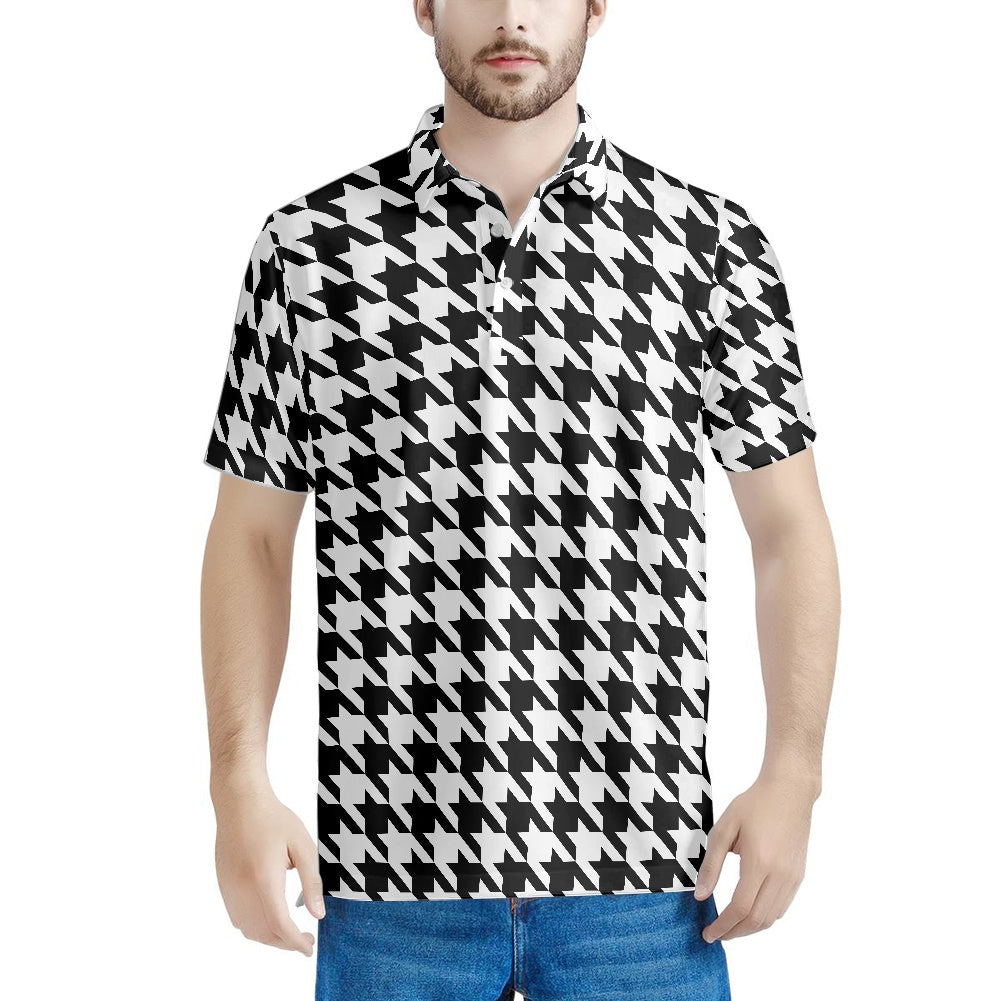 Two Tone Houndstooth Polo