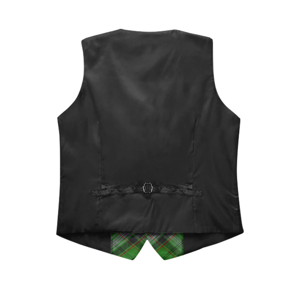 Clan Moss Tartan Bias Suit vest jacket