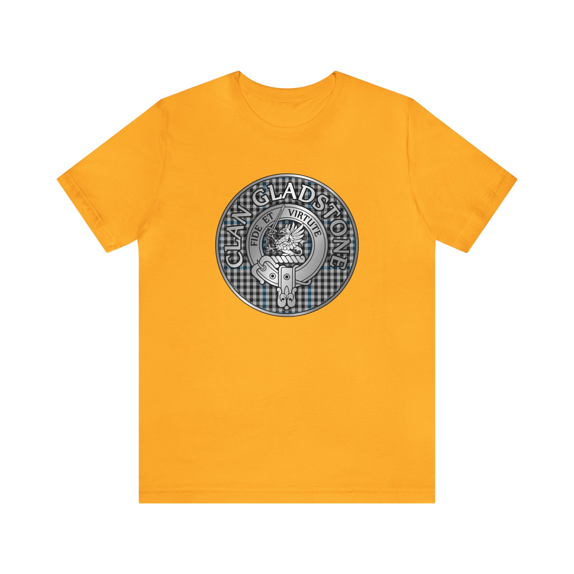 Clan Gladstone Crest & Tartan | Unisex T-Shirt