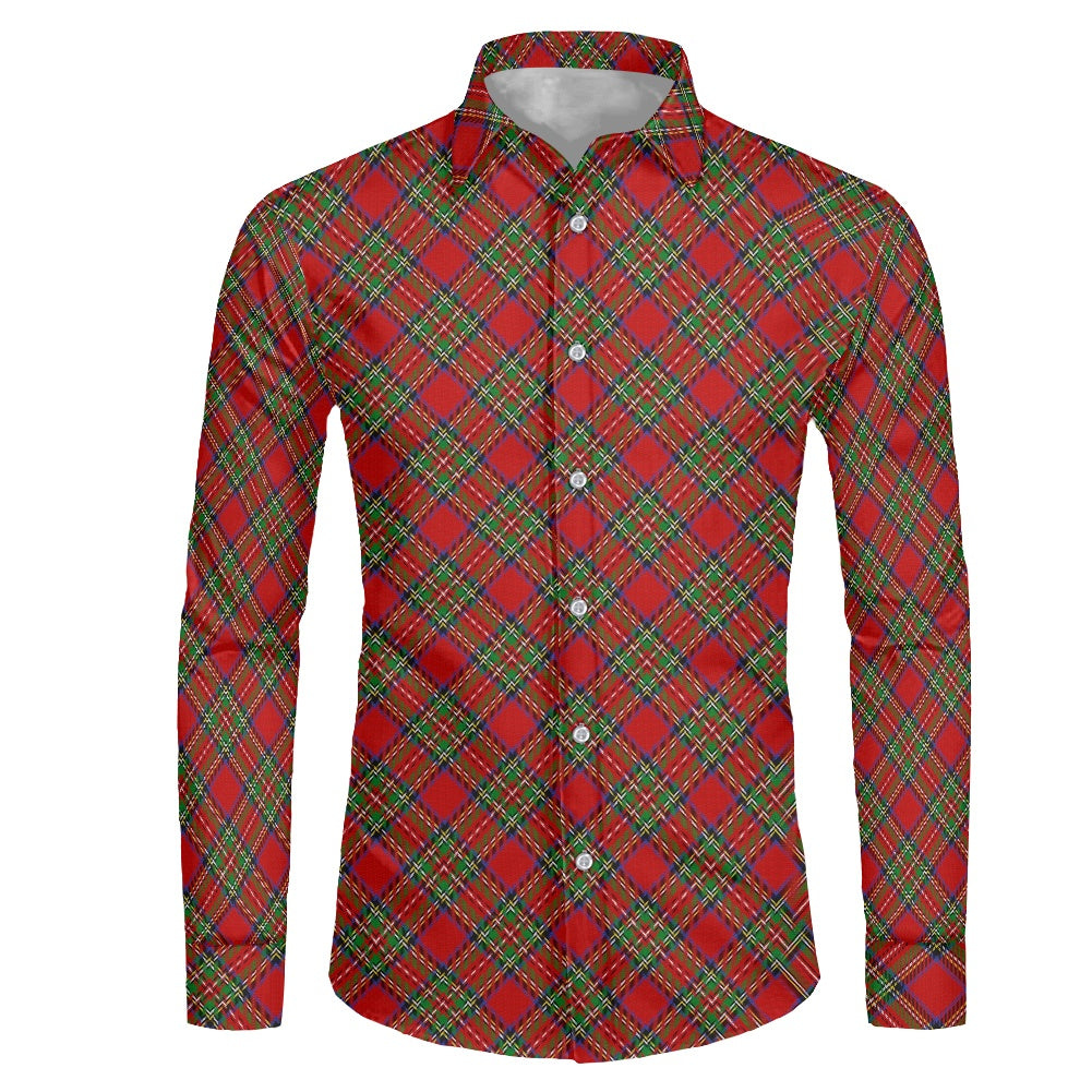 Clan Stewart Tartan Men's long-sleeved shirt