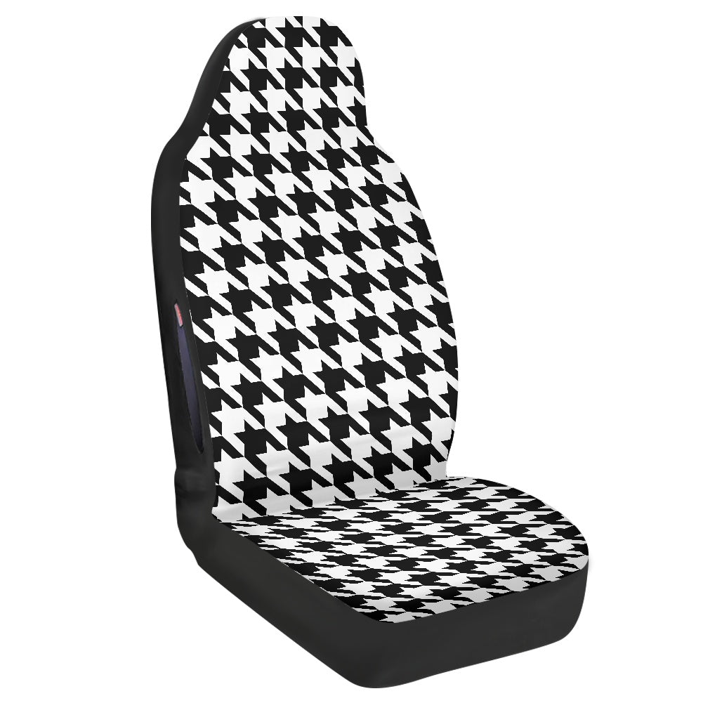Two Tone Houndstooth Waterproof car front seat cover (with airbag hole)