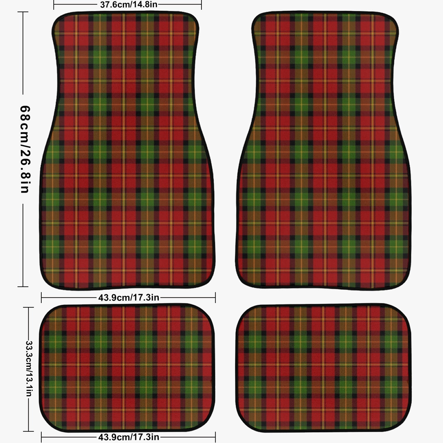 Clan Blackstock Tartan Car Floor Mats - 4Pcs