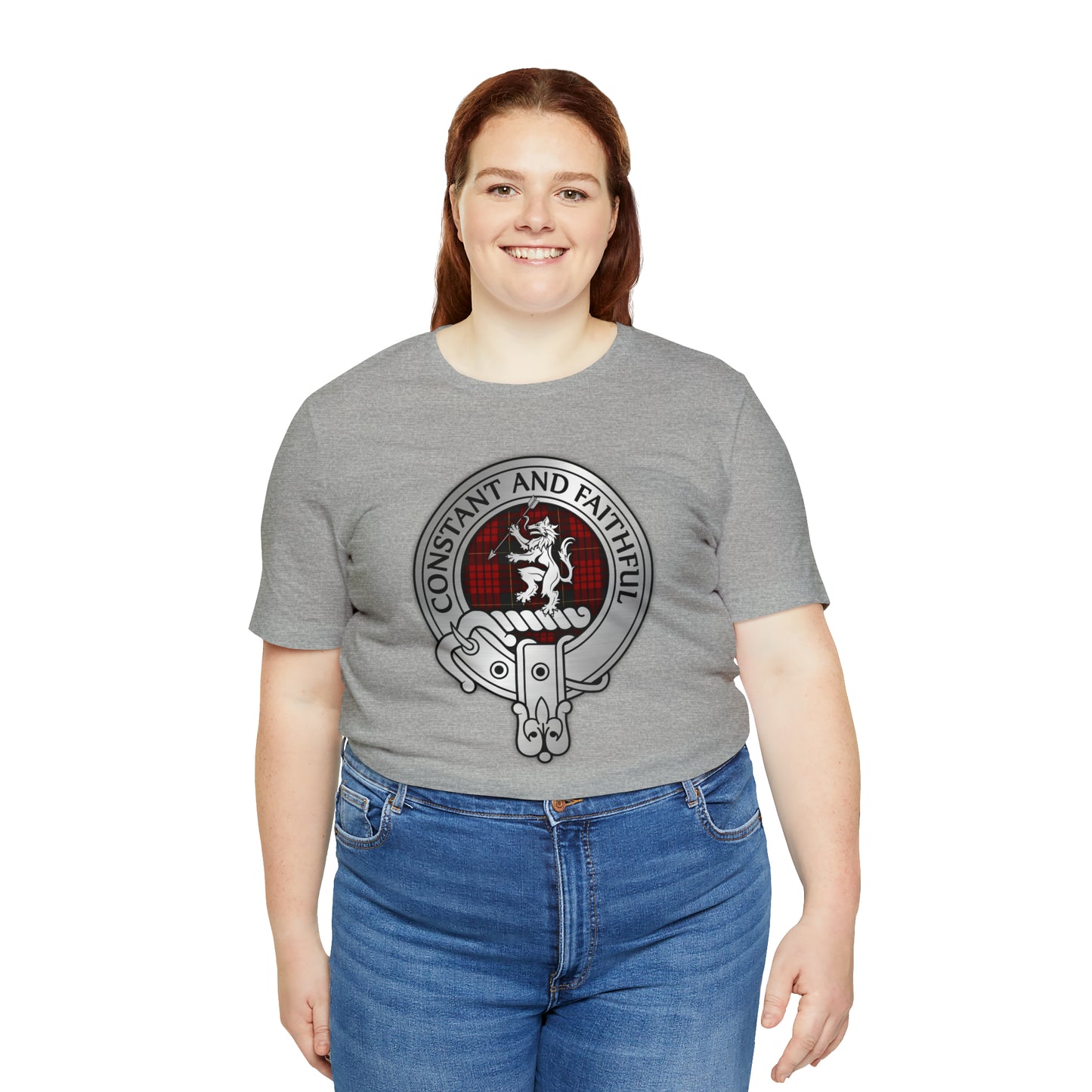Clan MacQueen Crest & Tartan | Unisex T-Shirt