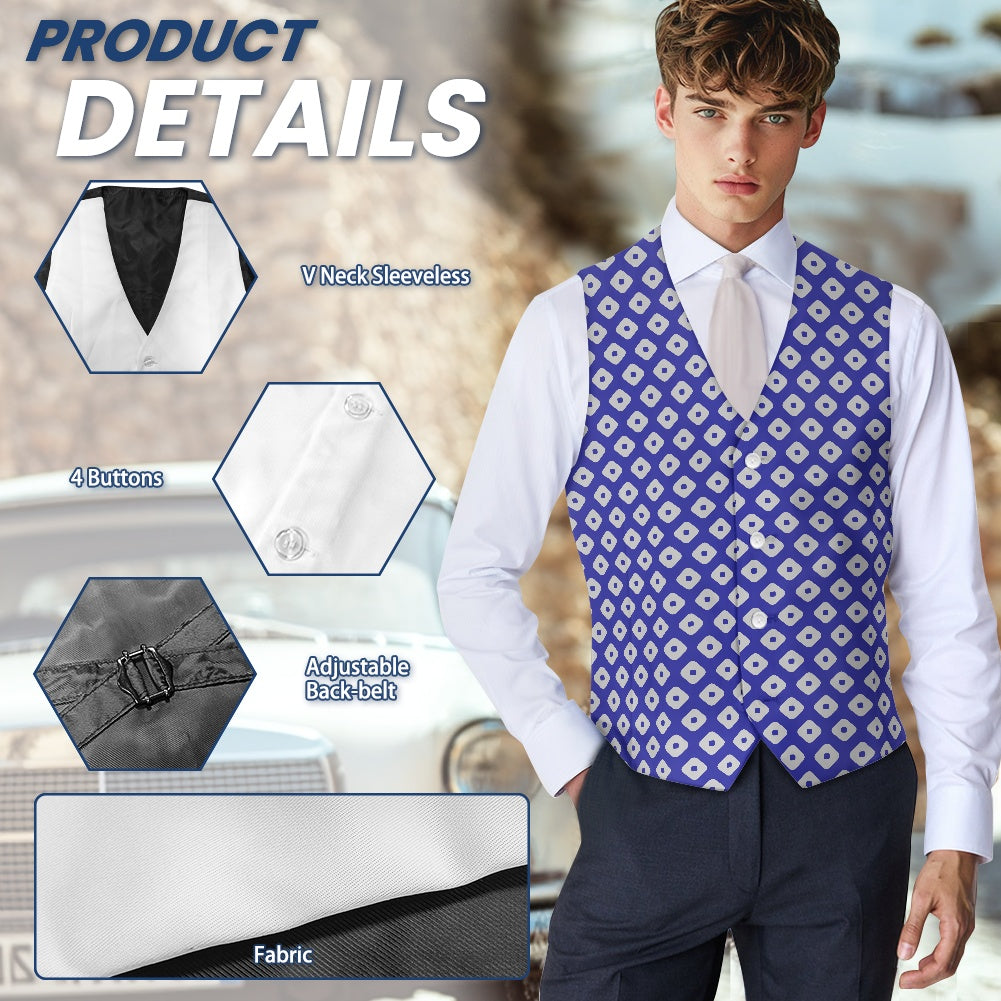 Wagara - Kanoko Blue Suit vest jacket
