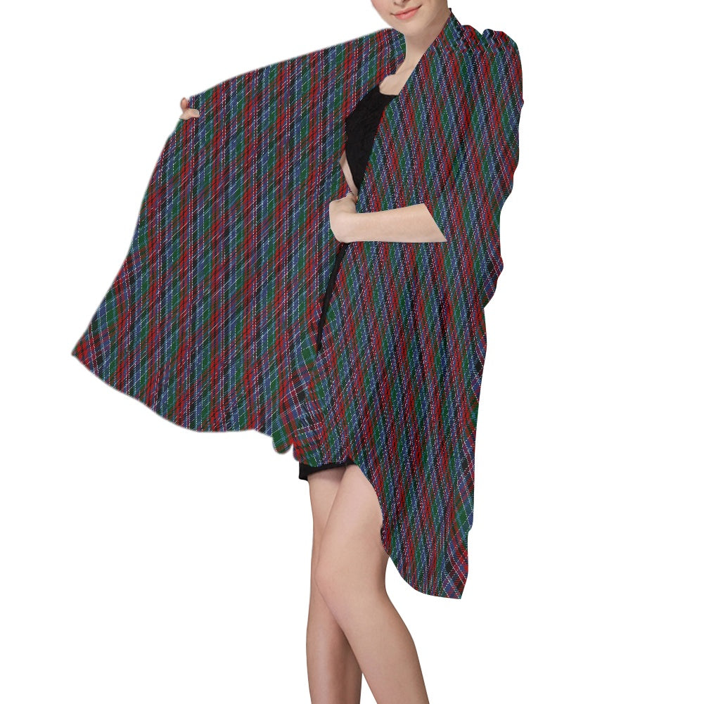 Clan Gordon Red Tartan Chiffon Scarf