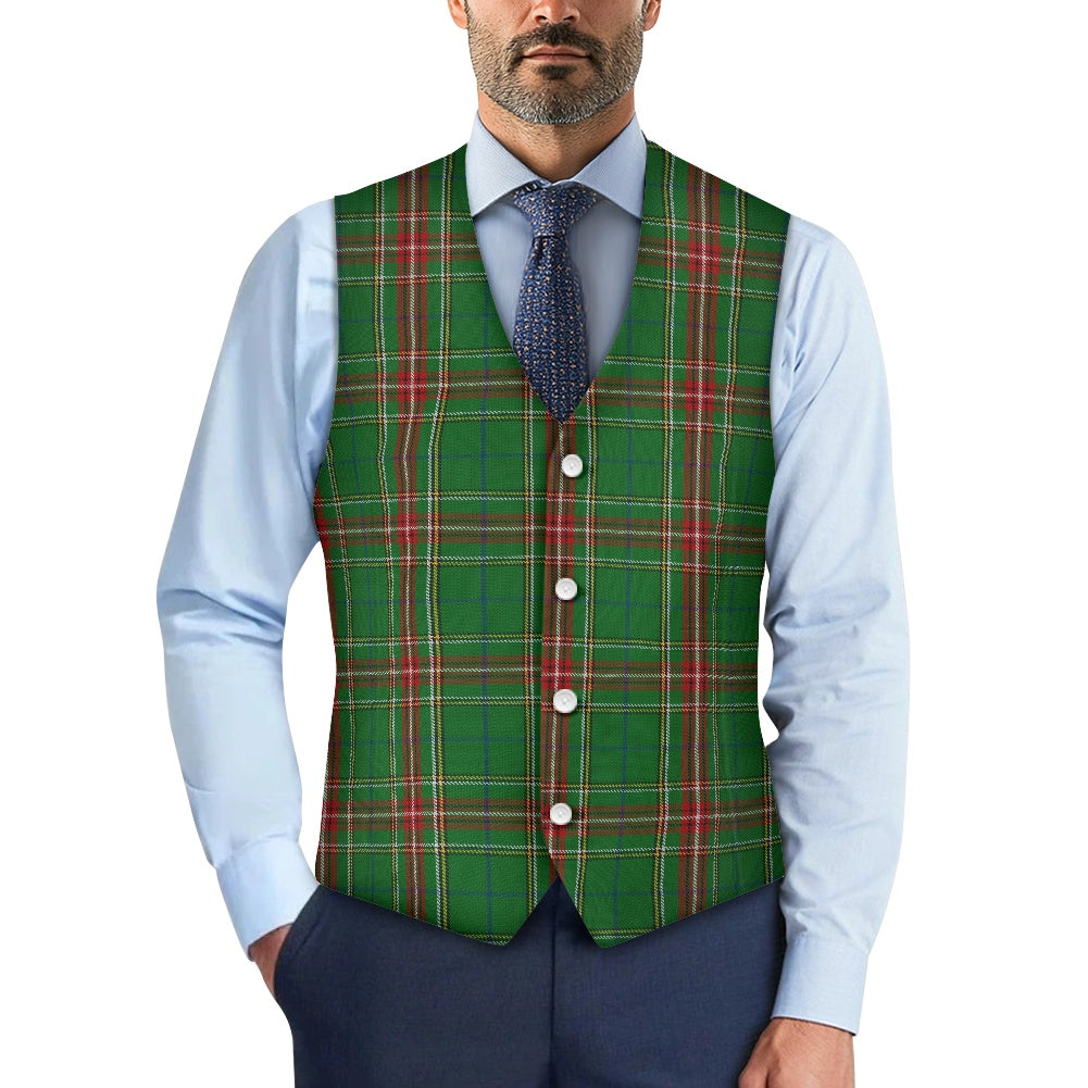 Clan Steel Tartan Suit vest jacket