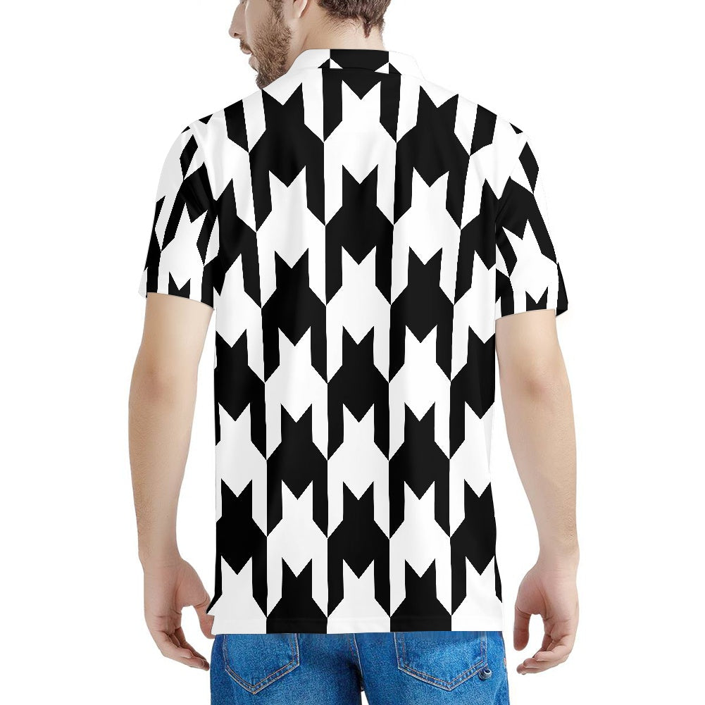 Two Tone Houndstooth Polo