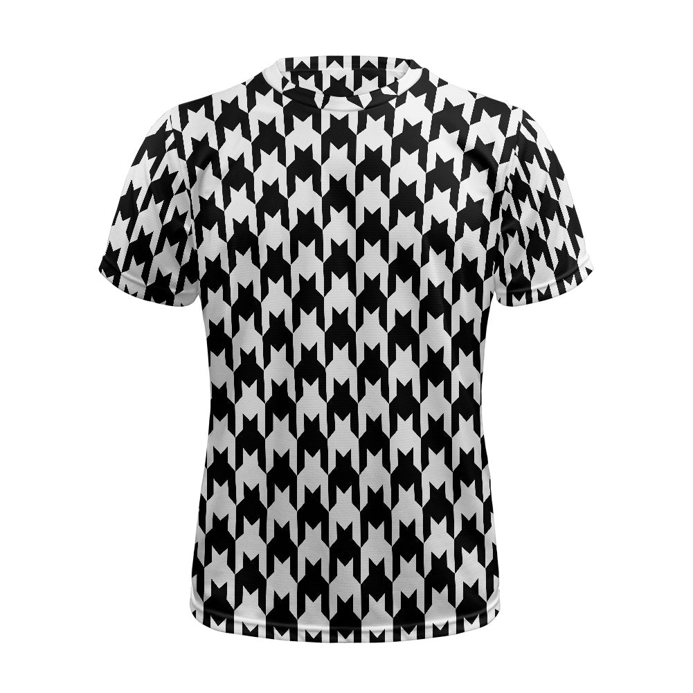 Two Tone Houndstooth Football Shirt