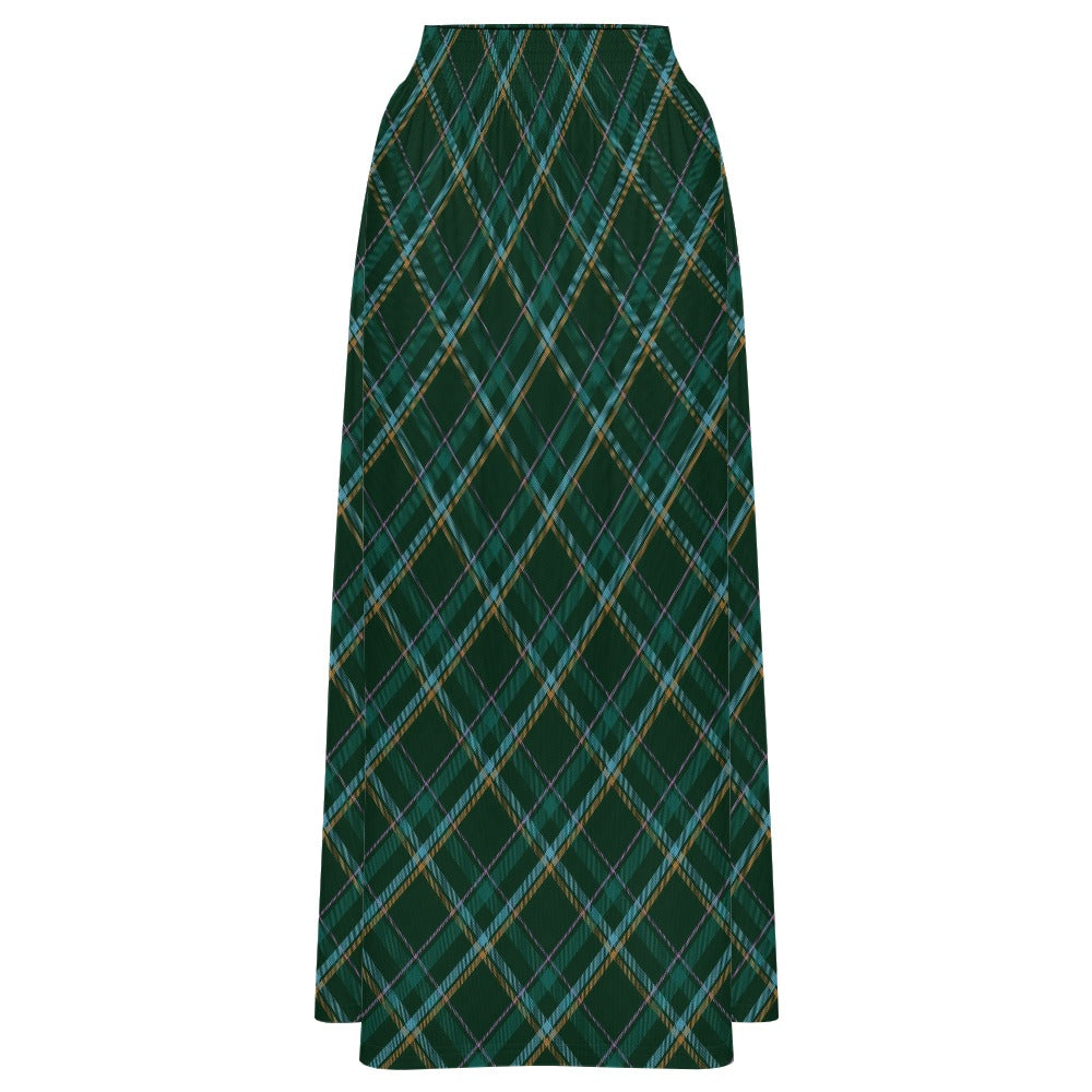 HW Tartan High-waisted midi dress
