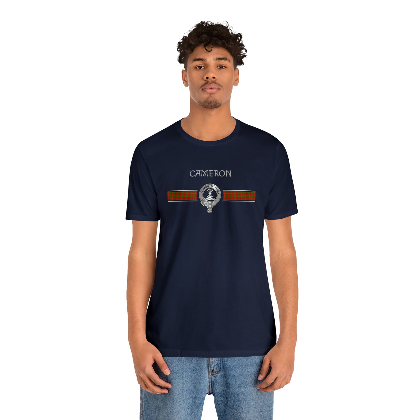 Clan Cameron Crest & Tartan | Unisex T-Shirt