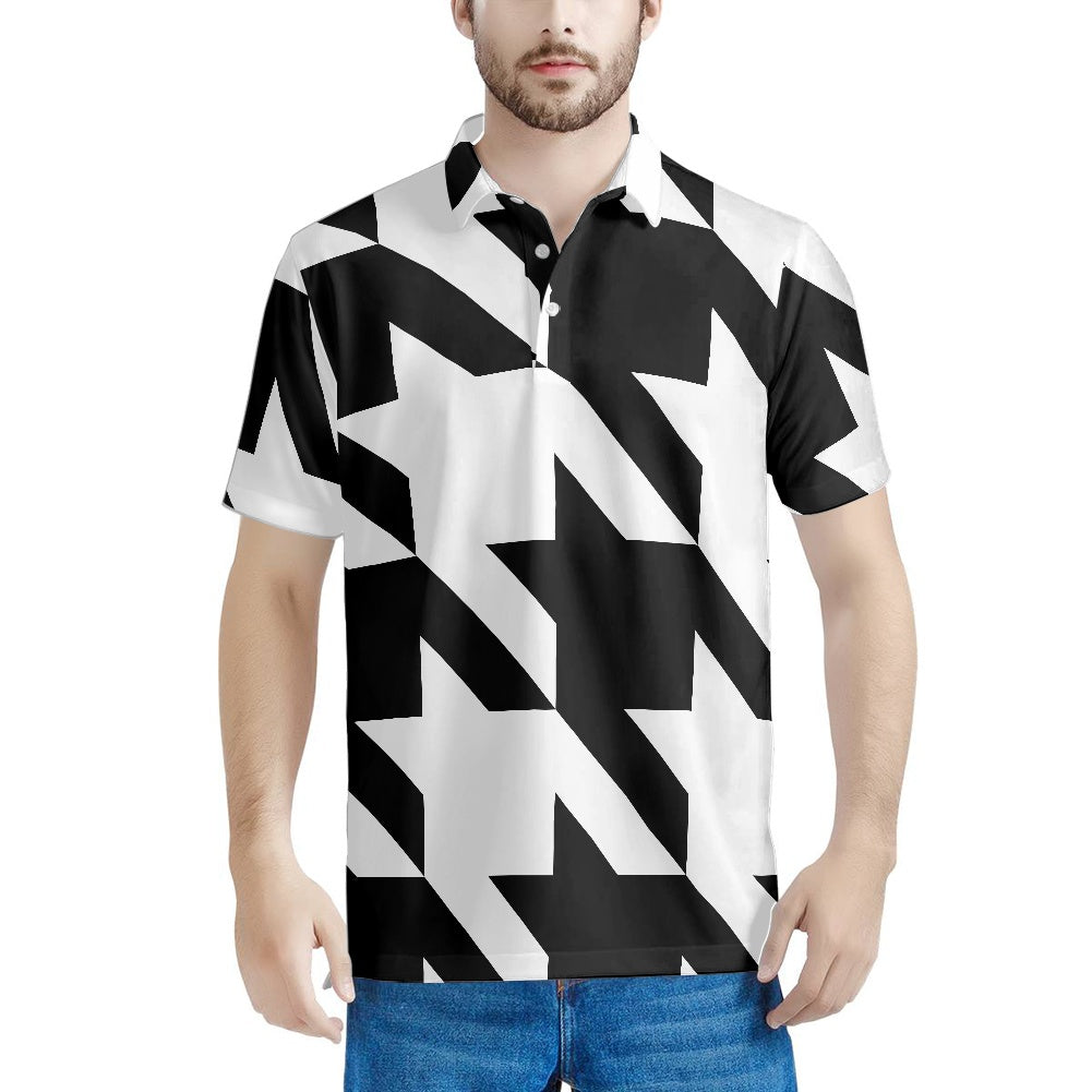 Two Tone Houndstooth Polo