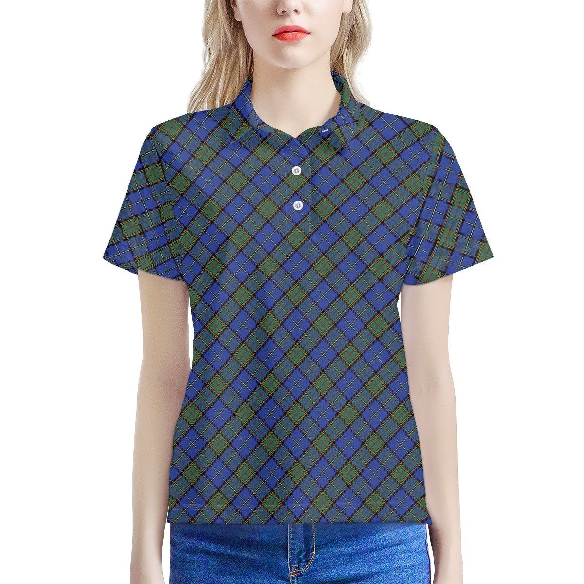 US State - Nebraska Tartan Women's Polo Shirt