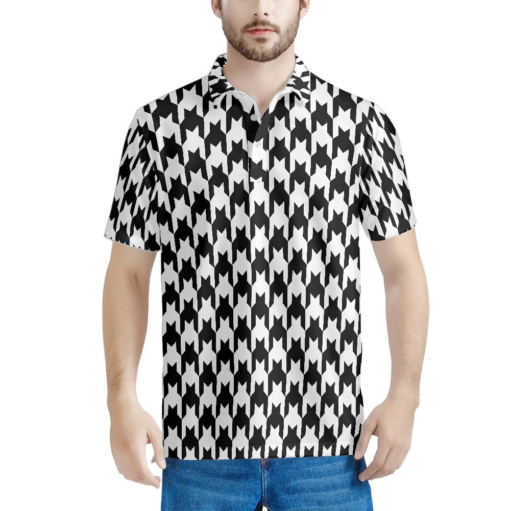 Two Tone Houndstooth Polo