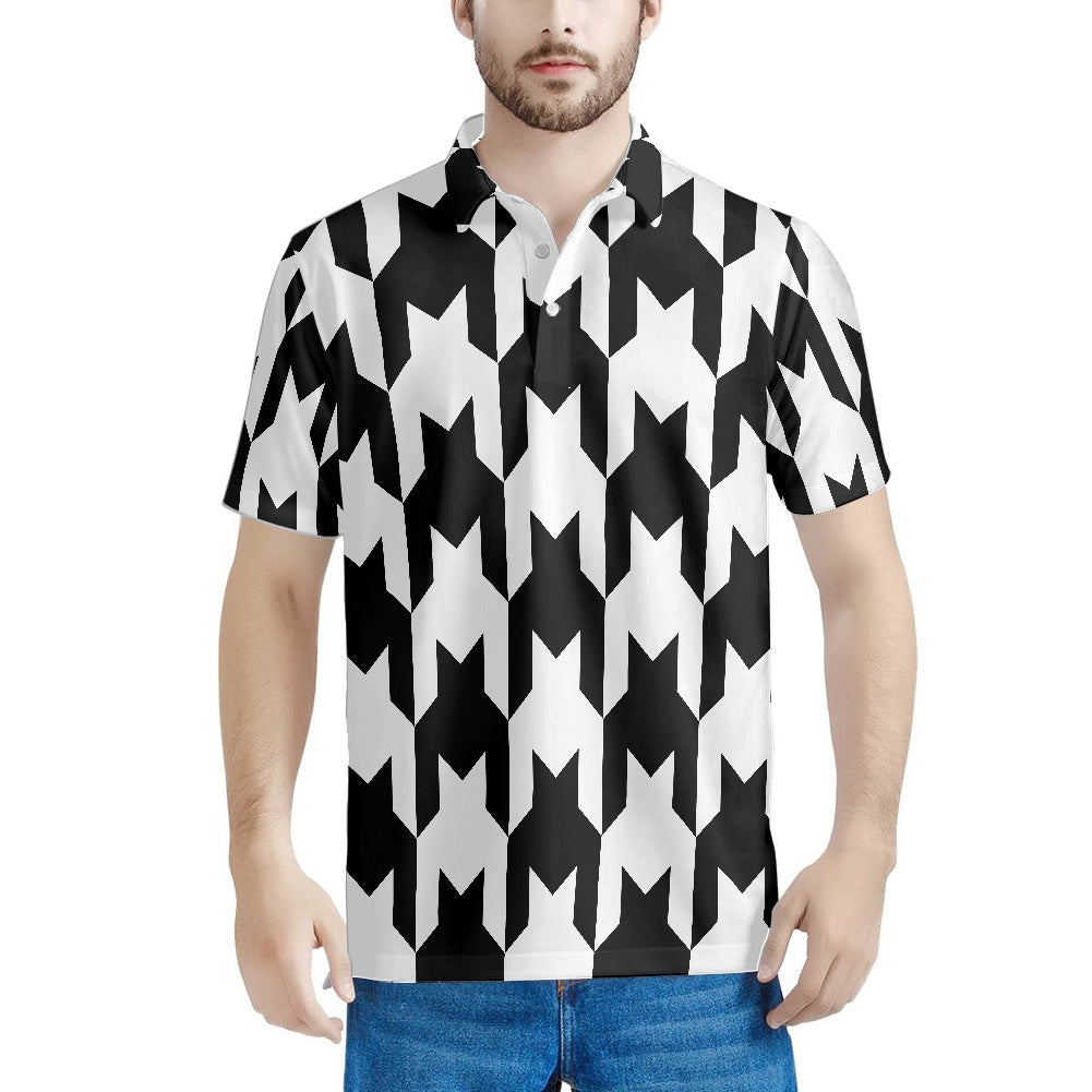 Two Tone Houndstooth Polo