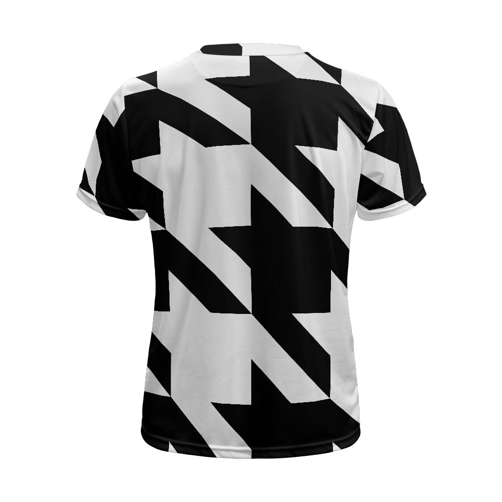 Two Tone Houndstooth Football Shirt