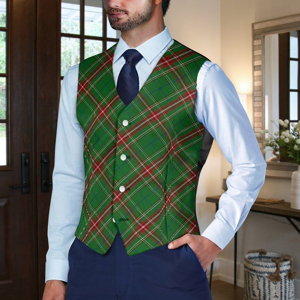 Clan Steel Tartan Suit vest jacket