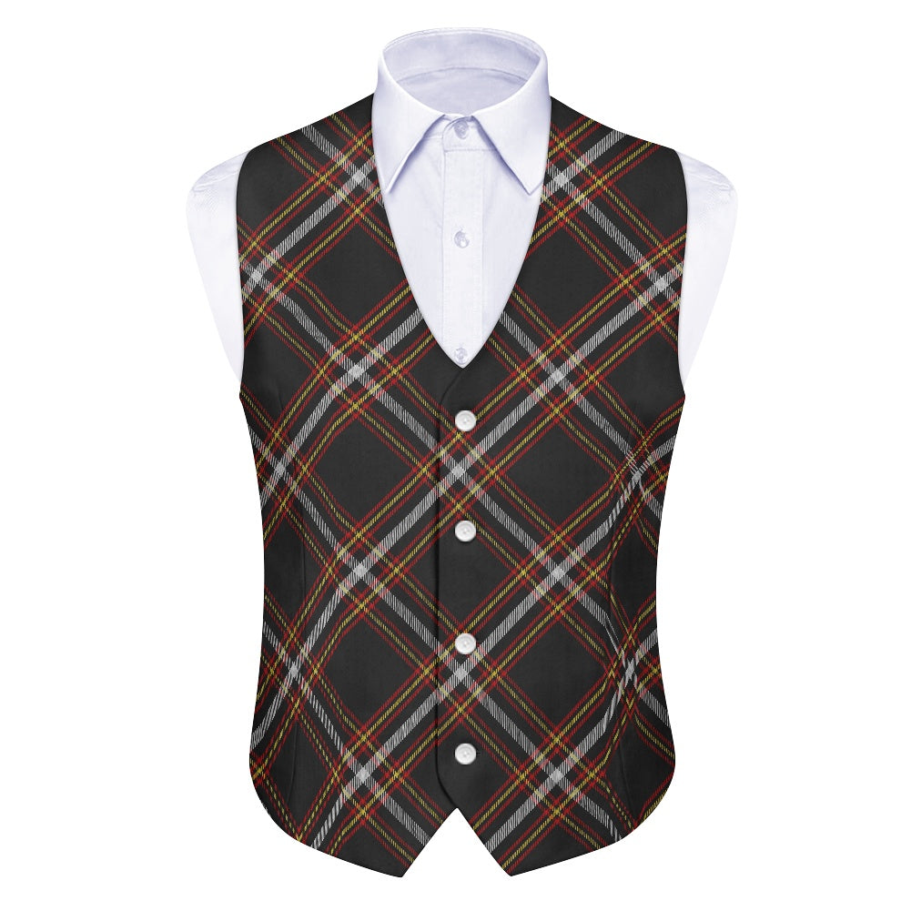 Black Country Tartan Suit vest jacket