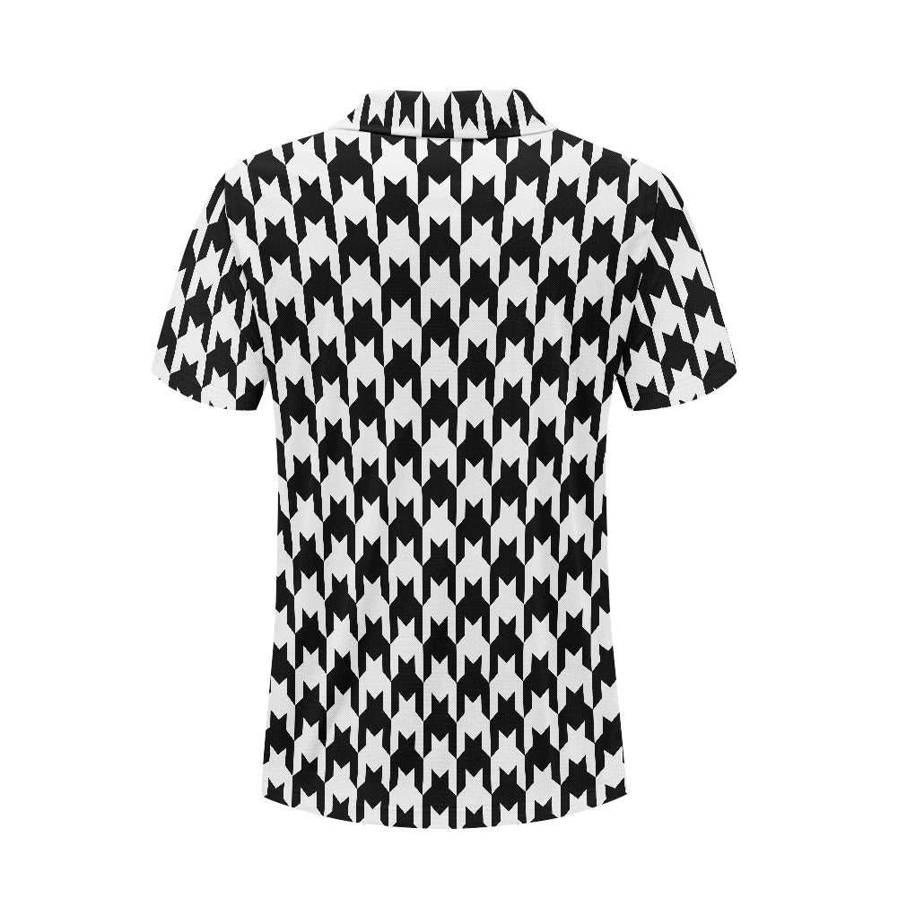 Two Tone Houndstooth Polo