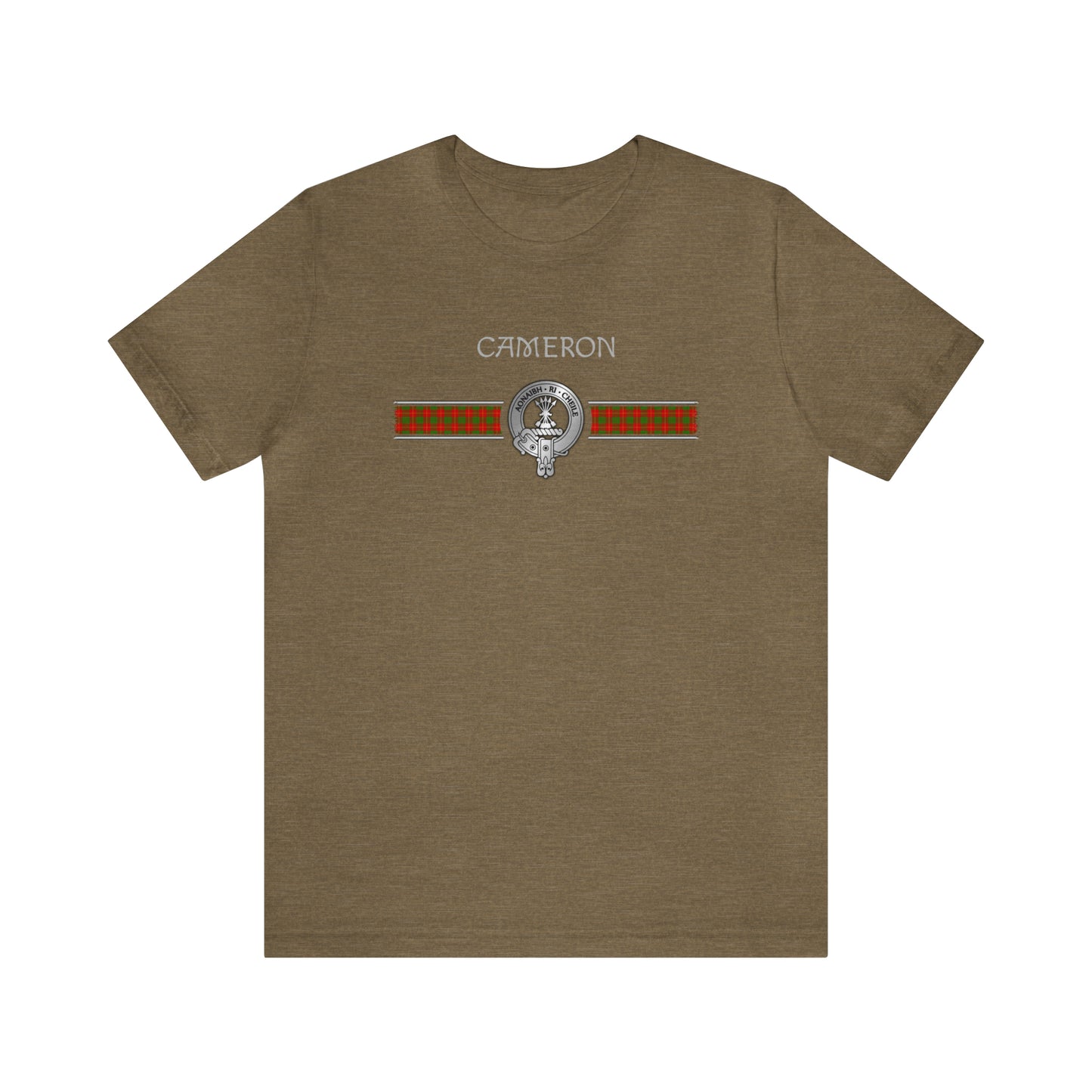 Clan Cameron Crest & Tartan | Unisex T-Shirt