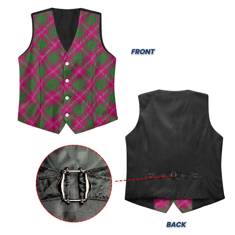 Clan Crawford Tartan Suit vest jacket