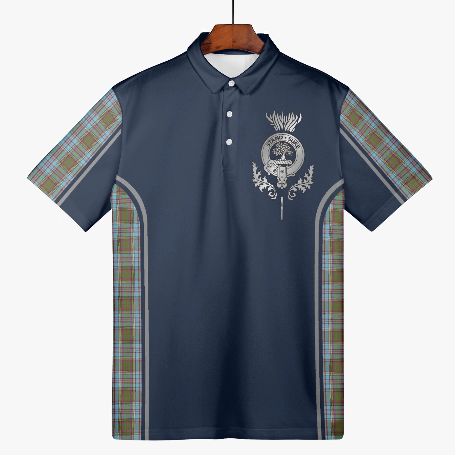 Clan Anderson Crest & Tartan Polo Shirt