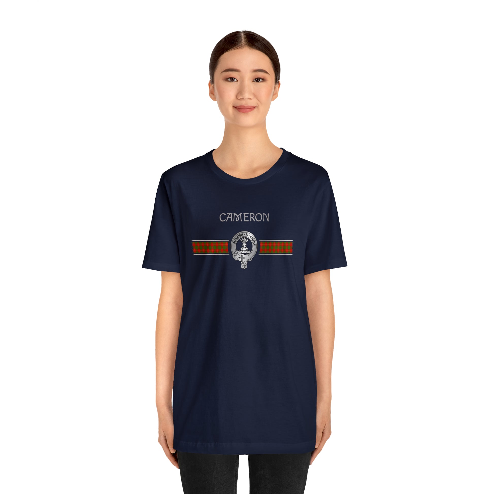 Clan Cameron Crest & Tartan | Unisex T-Shirt