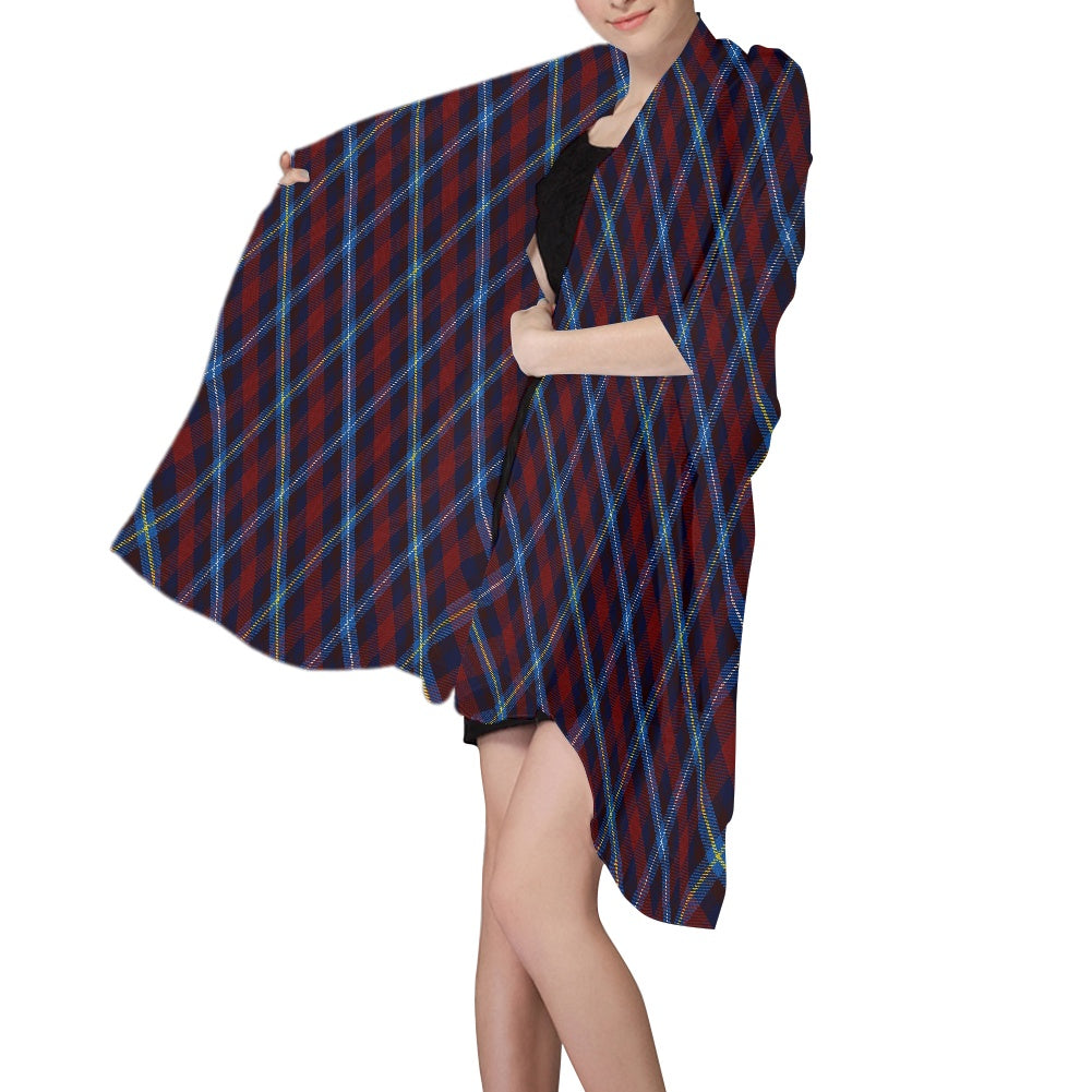Highland Titles Tartan Chiffon Scarf