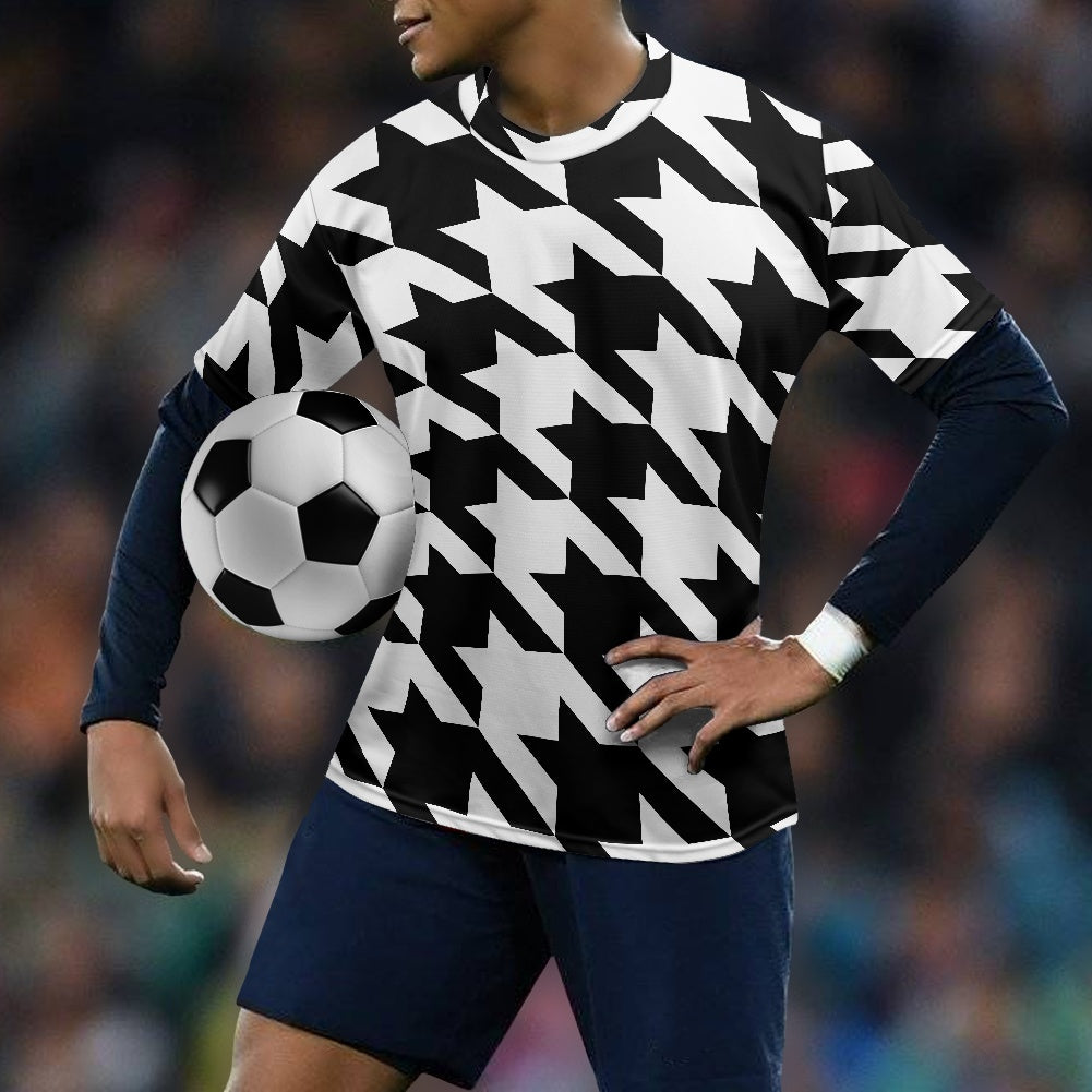 Two Tone Houndstooth Football Shirt