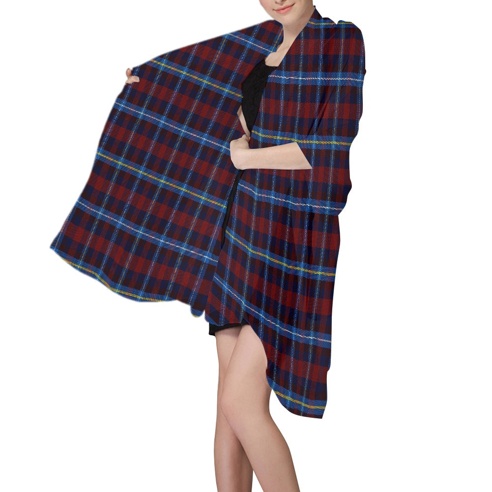 Highland Titles Tartan Chiffon Scarf