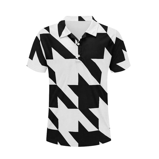 Two Tone Houndstooth Polo