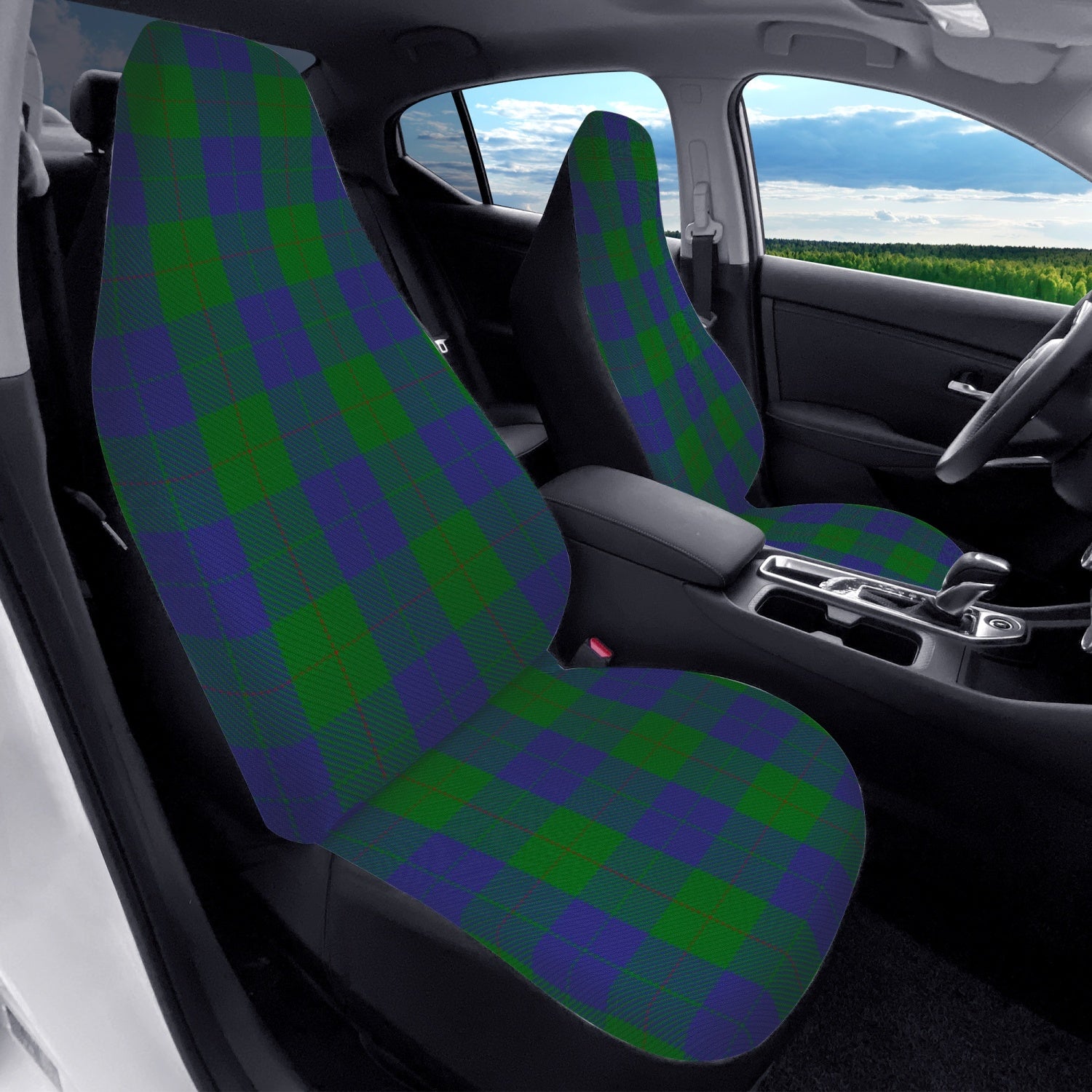 Clan Barclay Tartan Car Seat Covers - 2Pcs