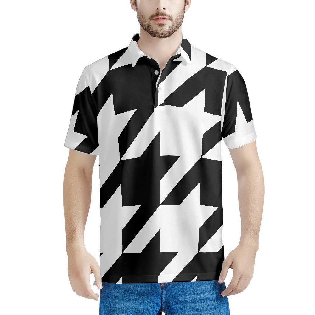 Two Tone Houndstooth Polo