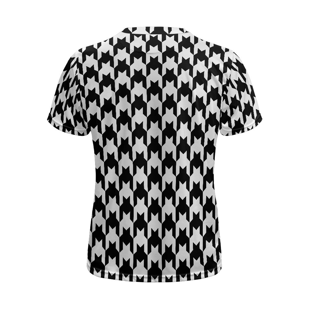 Two Tone Houndstooth Football Shirt