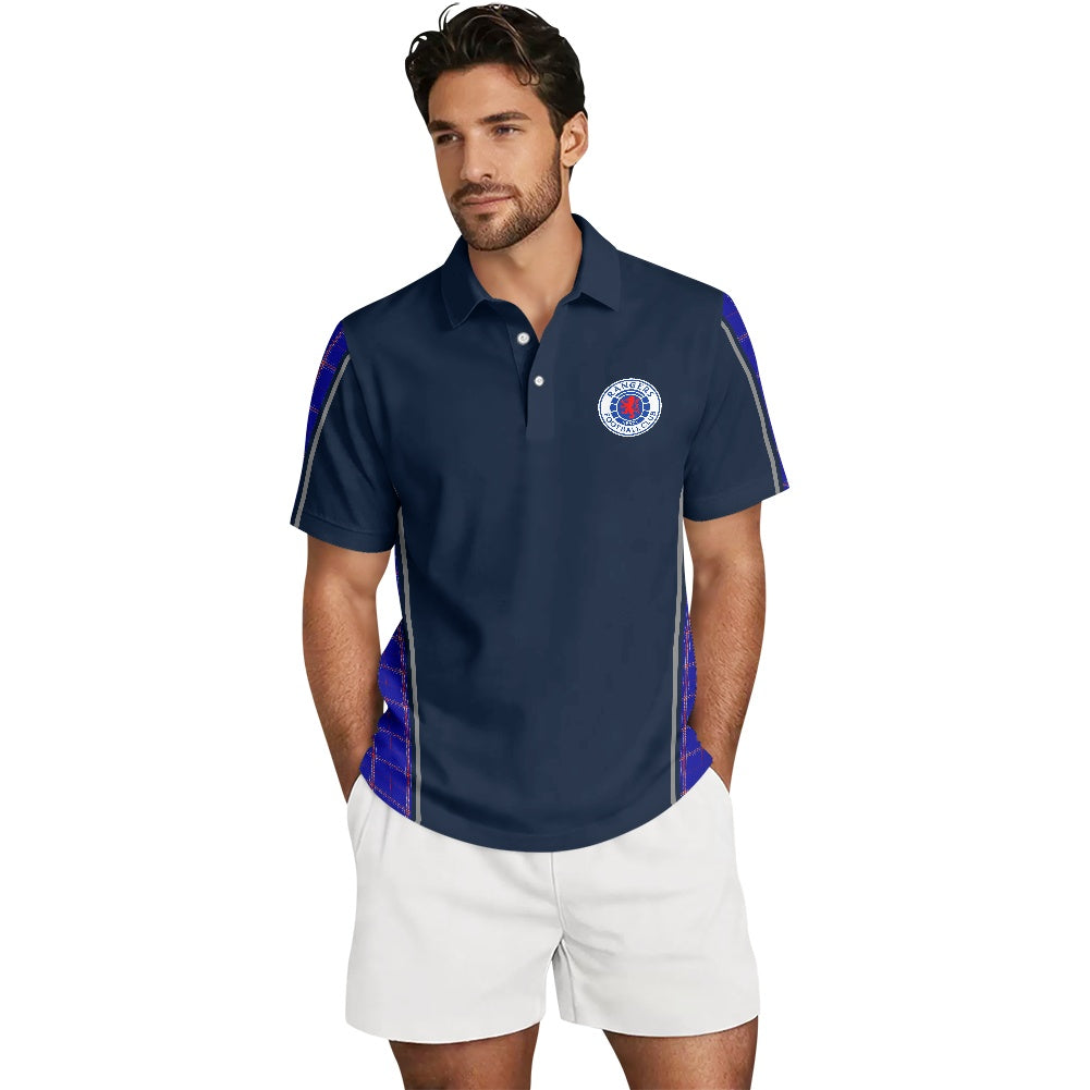 Rangers Lion Crest & Tartan Polo