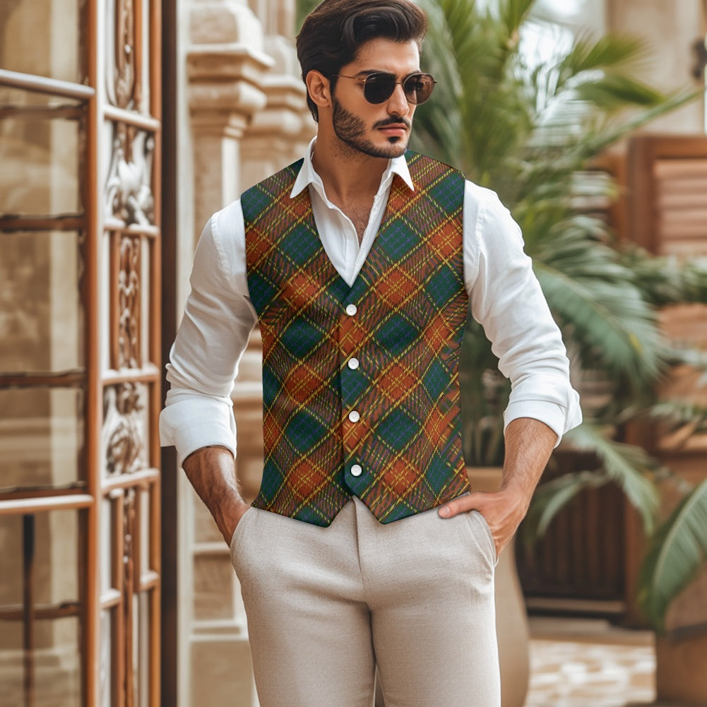 Irish County Roscommon Tartan Waistcoat