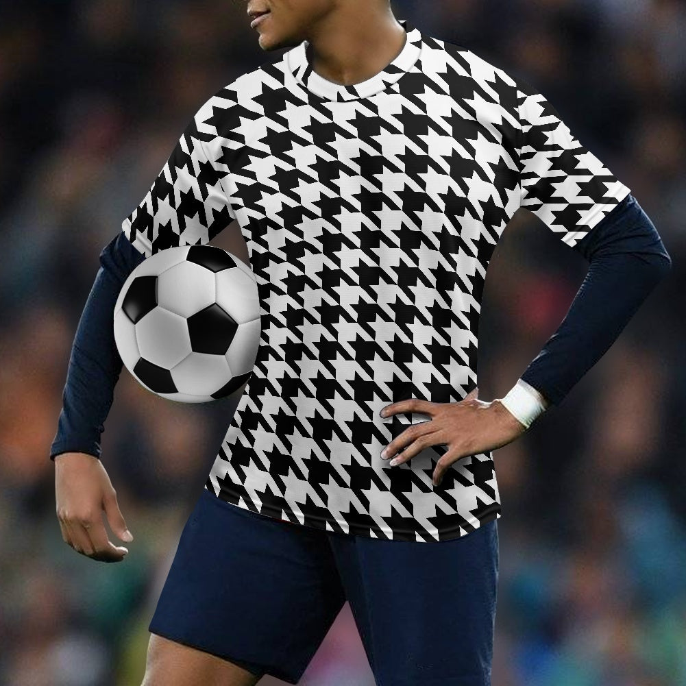 Two Tone Houndstooth Football Shirt